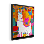Fiesta Llama Framed Canvas Print Gallery Image 2