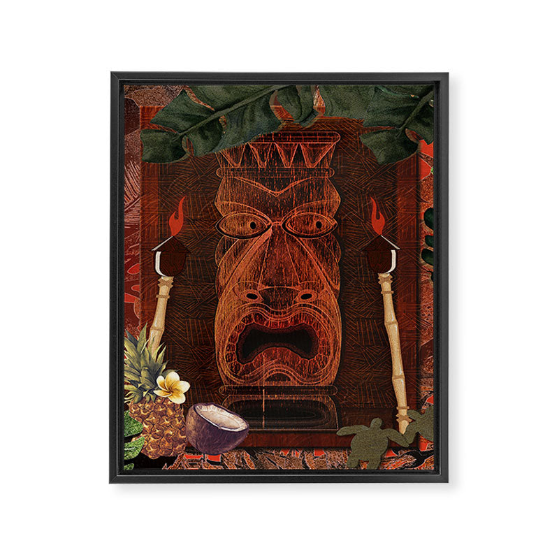 Forbidden Luau Tiki Party Framed Canvas Print Gallery Image 8