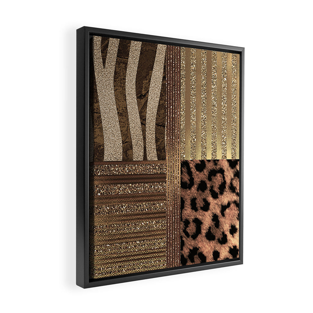 Gold Lioness Safari Chic Framed Canvas Print Gallery Image 2