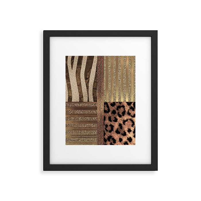 Gold Lioness Safari Chic Framed Art Print Gallery Image 1