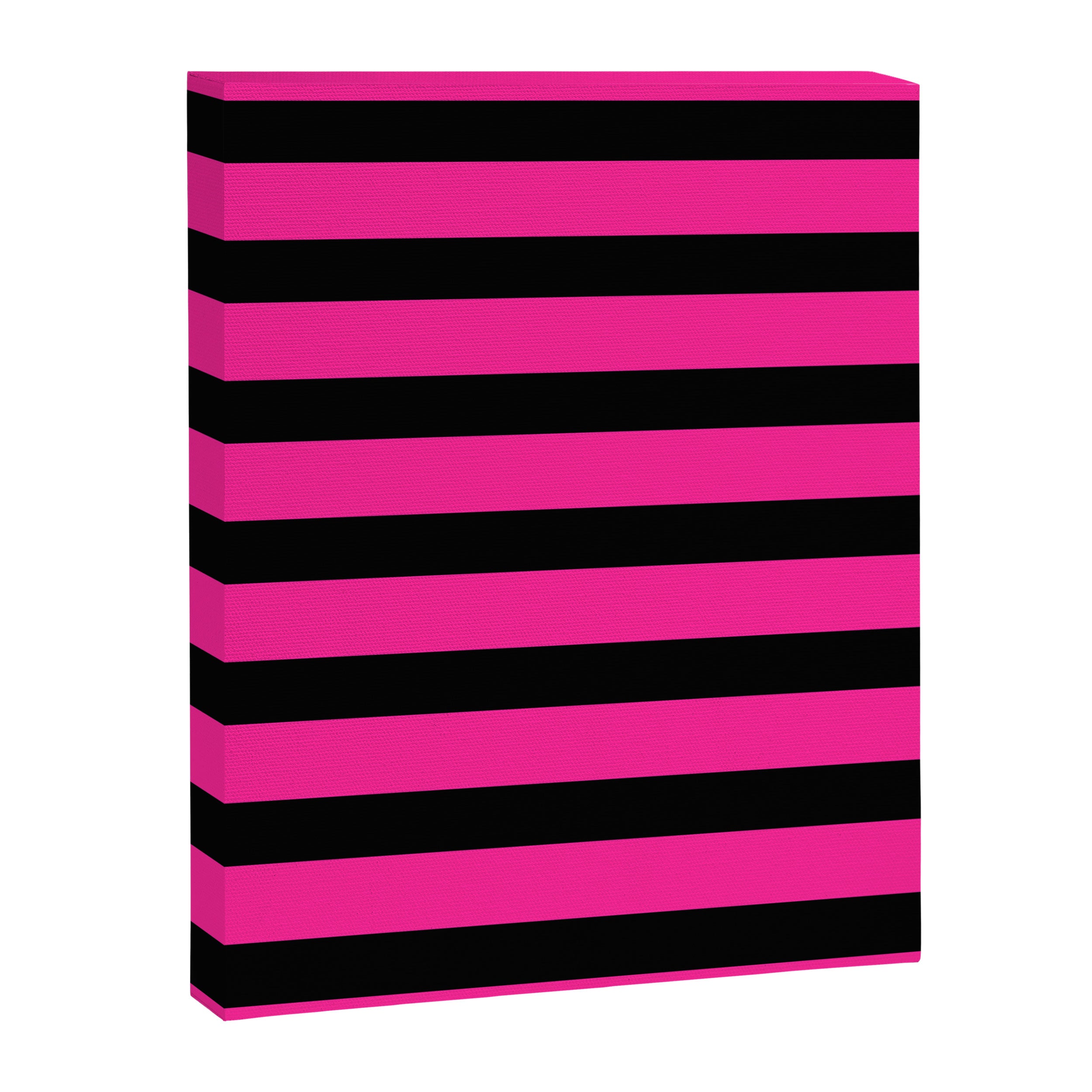 Hot Pink & Black Stripe Canvas Print Gallery Image 8