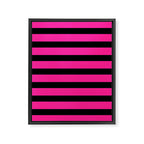 Hot Pink & Black Stripe Framed Canvas Print Gallery Image 8