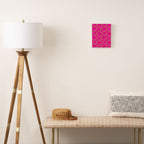 Hot Pink & Gold Circles Canvas Print Gallery Image 2