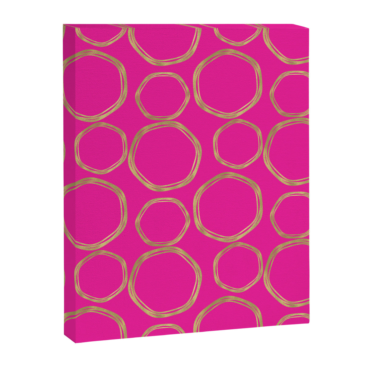 Hot Pink & Gold Circles Canvas Print Gallery Image 8