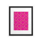 Hot Pink & Gold Circles Framed Art Print Gallery Image 6