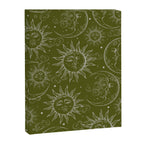Olive Green Celestial Magic Sun Moon Stars Canvas Print Gallery Image 8