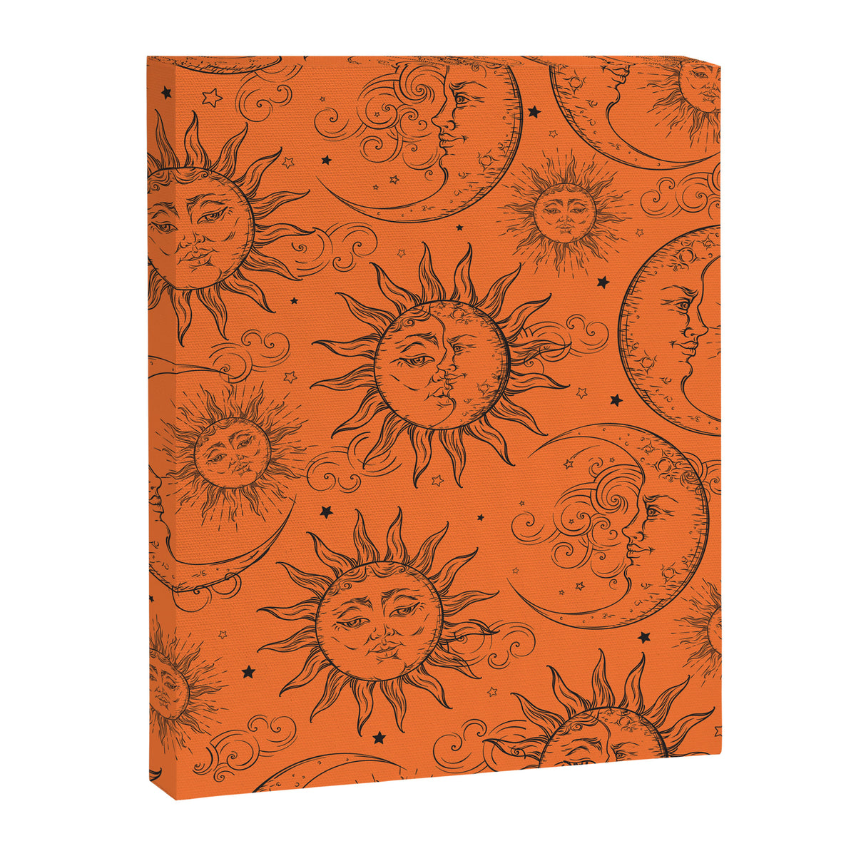 Orange Magic Celestial Sun Moon Stars Canvas Print Gallery Image 8