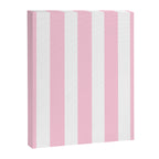 Pink & White Vertical Stripes Canvas Print Gallery Image 8
