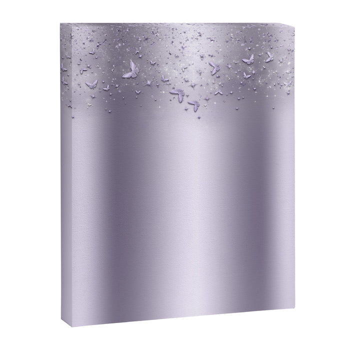 Purple Sparkle Butterflies Canvas Print Gallery Image 1