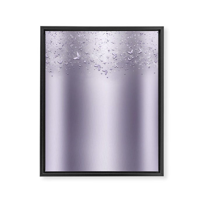 Purple Sparkle Butterflies Framed Canvas Print Gallery Image 1