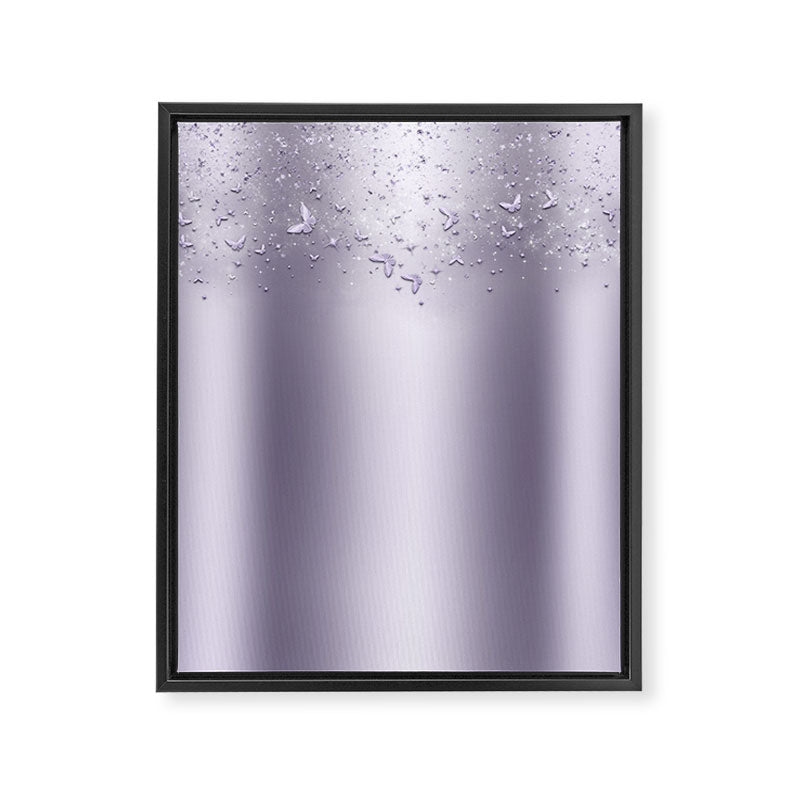 Purple Sparkle Butterflies Framed Canvas Print Gallery Image 6