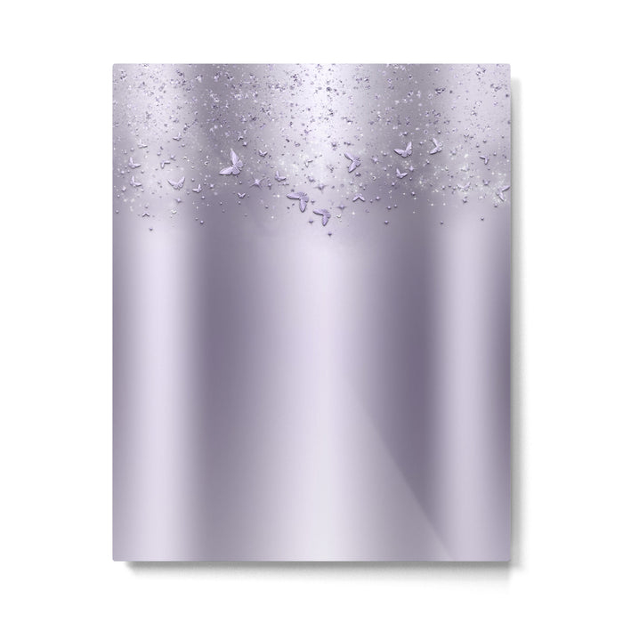 Purple Sparkle Butterflies Metal Print Gallery Image 1