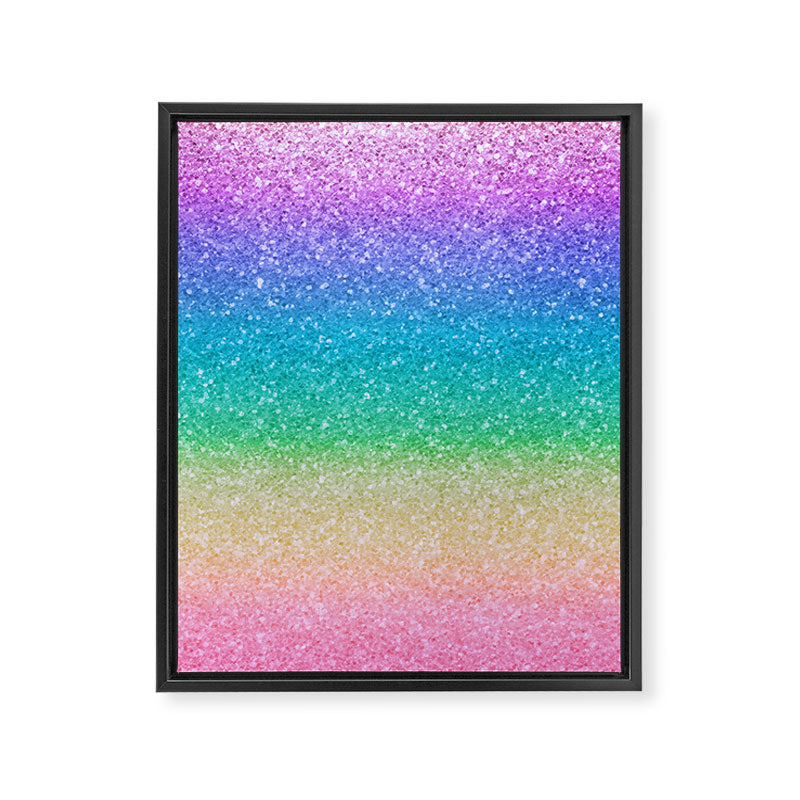 Rainbow Glitter Framed Canvas Print Gallery Image 6