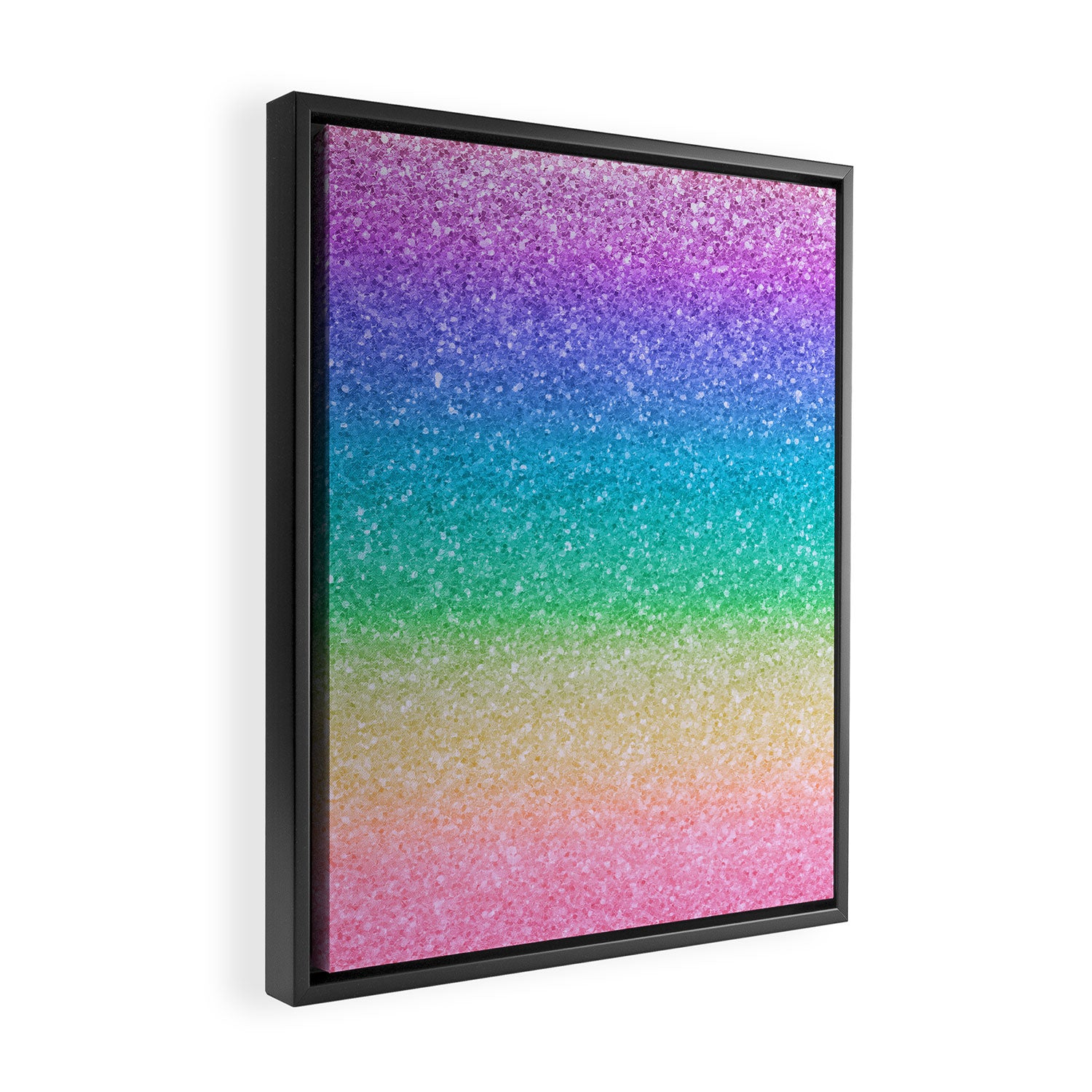 Rainbow Glitter Framed Canvas Print Gallery Image 2