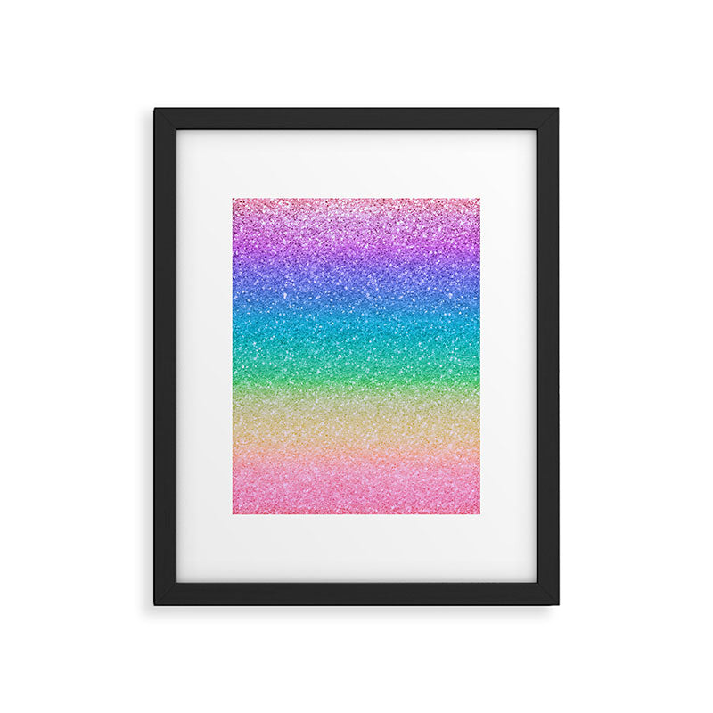 Rainbow Glitter Framed Art Print Gallery Image 5
