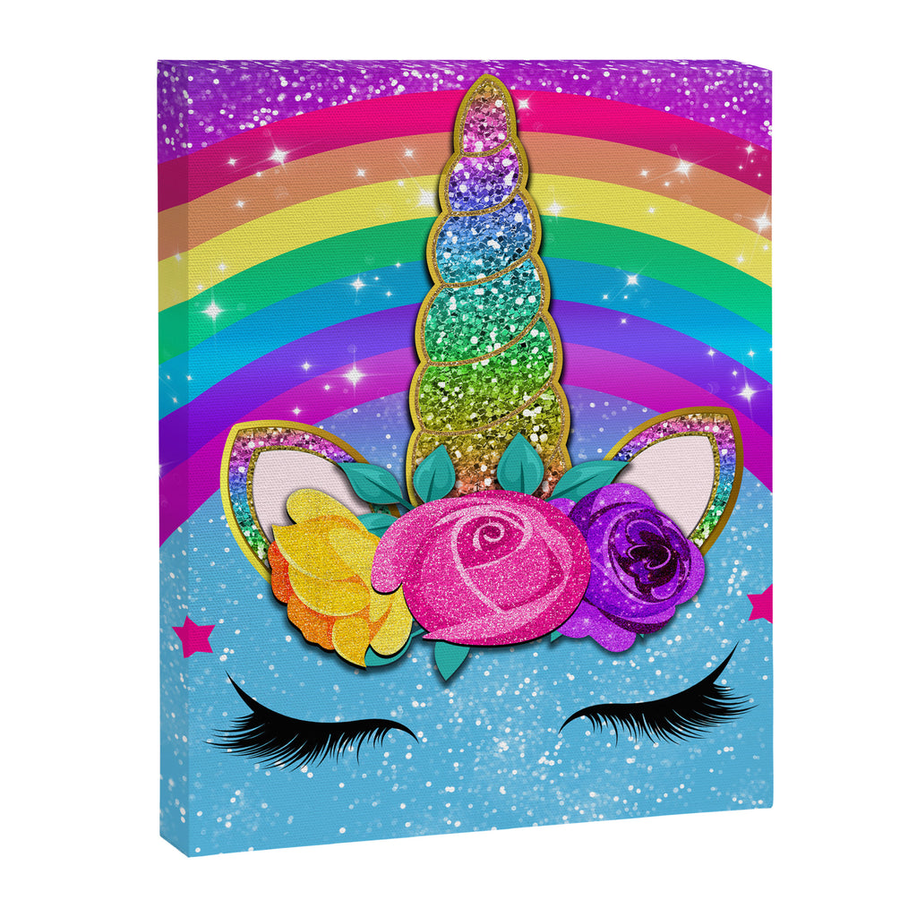 Rainbow Sparkle Unicorn Canvas Print Gallery Image 8