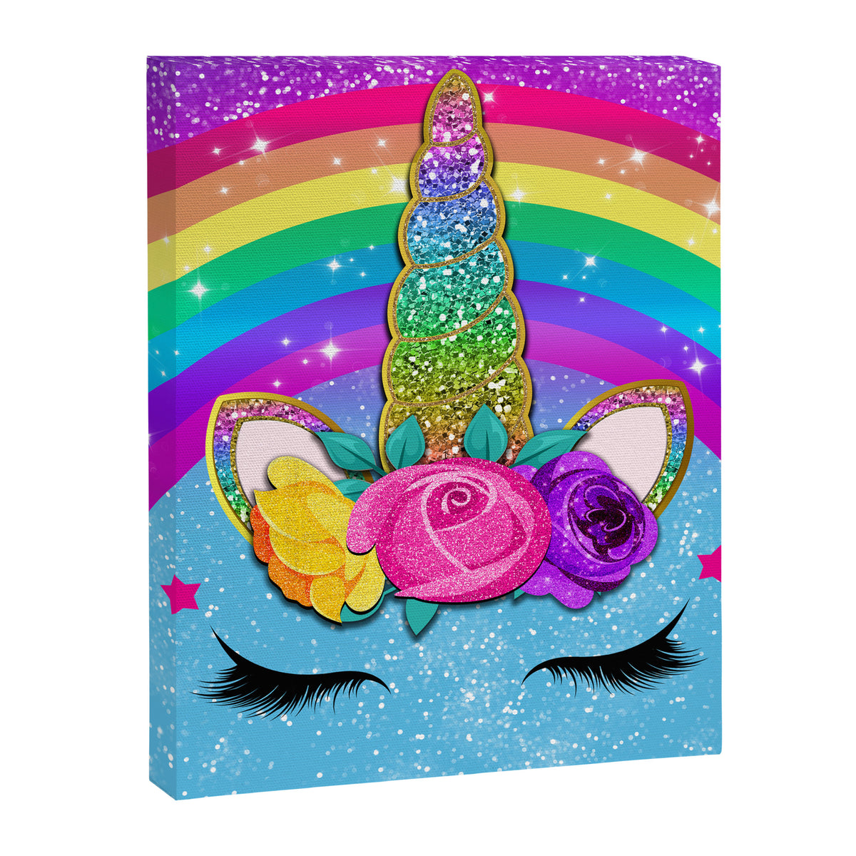 Rainbow Sparkle Unicorn Canvas Print Gallery Image 8