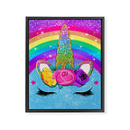 Rainbow Sparkle Unicorn Framed Canvas Print Gallery Image 8