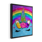 Rainbow Sparkle Unicorn Framed Canvas Print Gallery Image 2