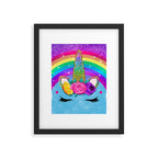 Rainbow Sparkle Unicorn Framed Art Print Gallery Image 6