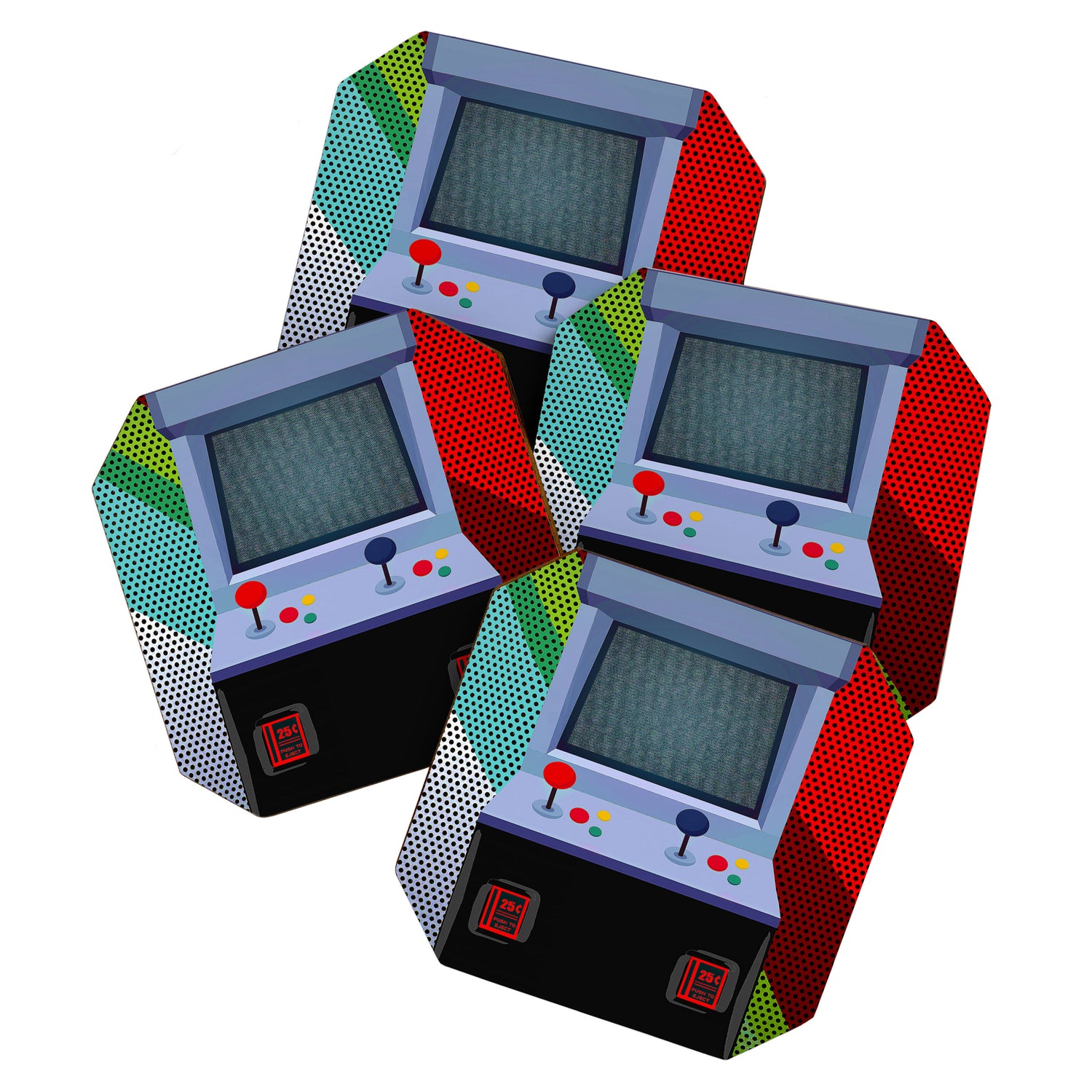 Retro Arcade Joystick Video Game Coaster Gallery Image 1