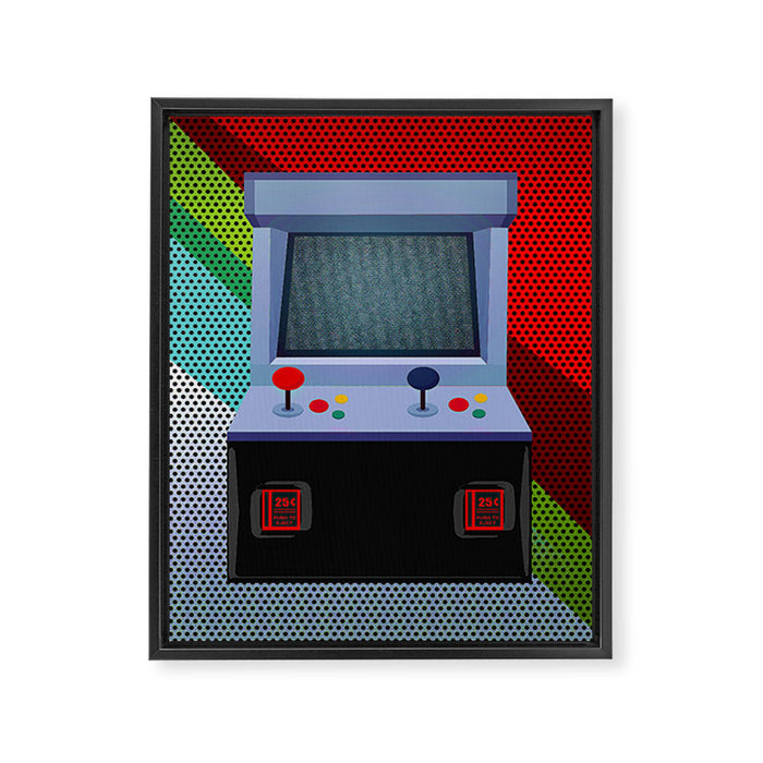 Retro Arcade Joystick Video Game Framed Canvas Print Gallery Image 1