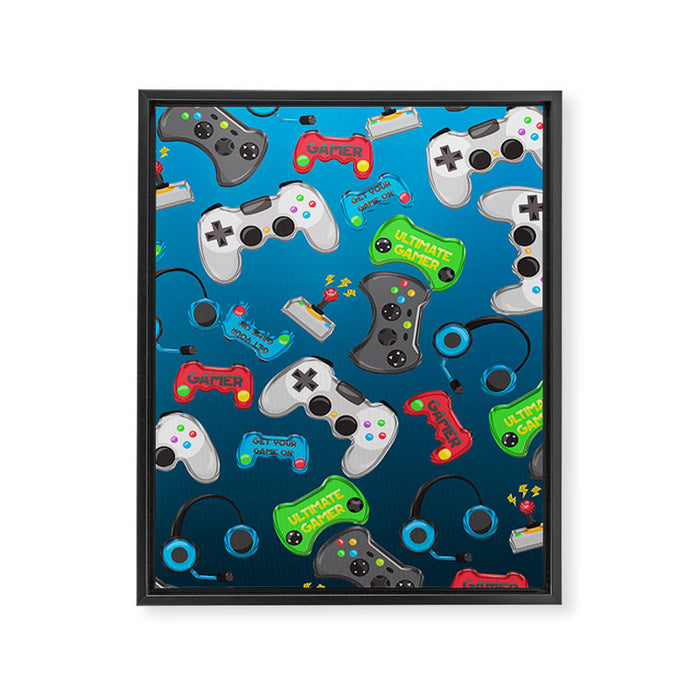 Video Games Framed Canvas Print Gallery Image 1