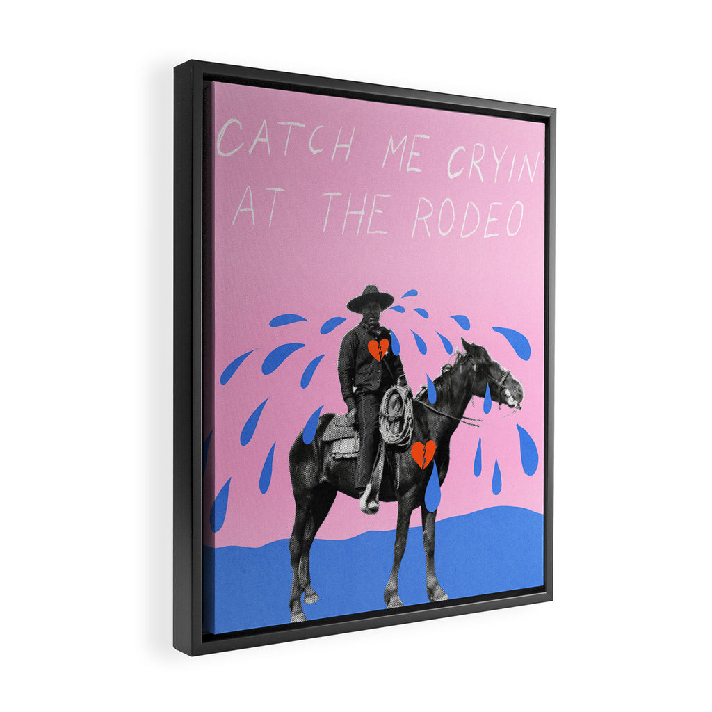 Cryin' at the Rodeo Framed Canvas Print Gallery Image 2