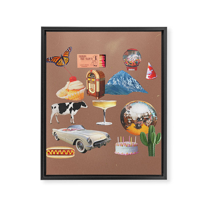 Gentle on My Mind Inspired by PANTONE 17 1230 Mocha Mousse Framed Canvas Print Gallery Image 1