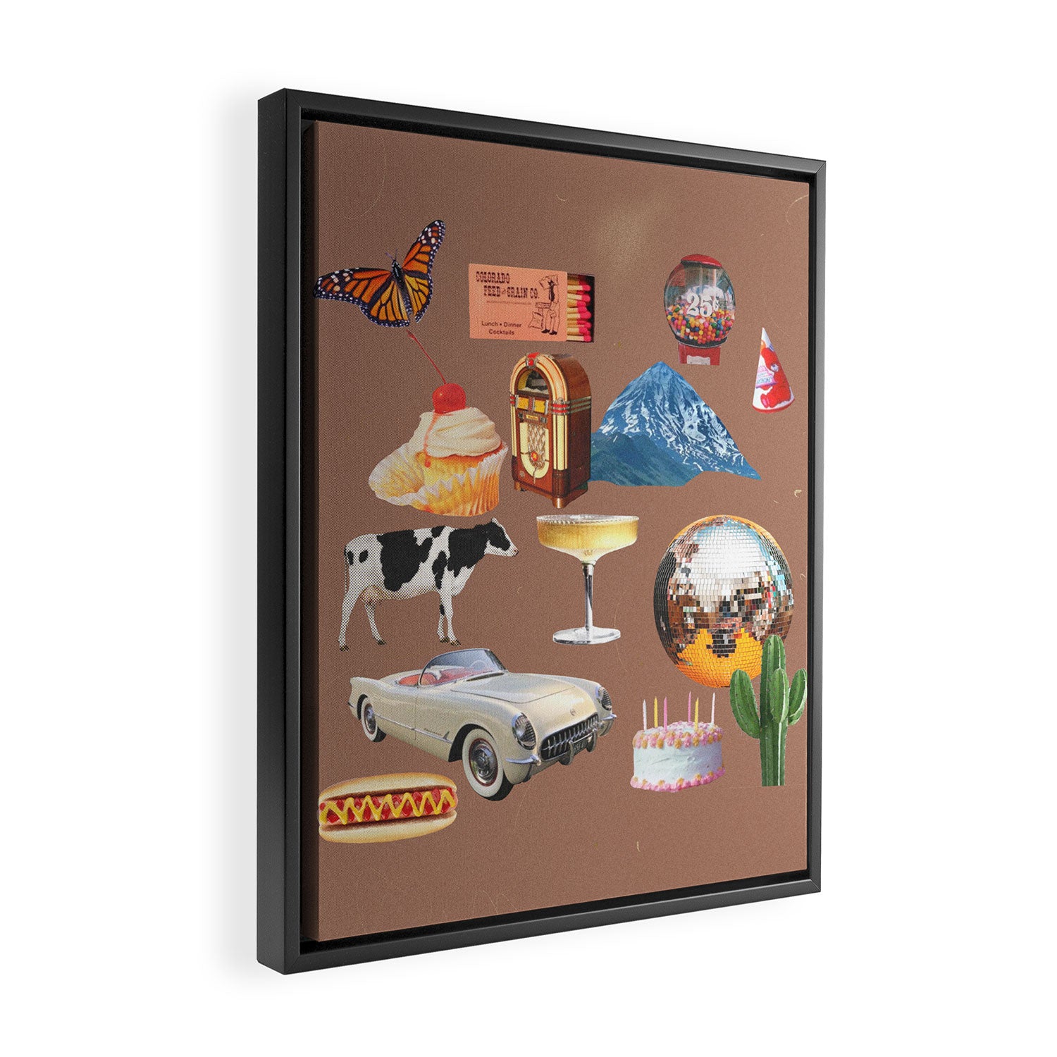 Gentle on My Mind Inspired by PANTONE 17 1230 Mocha Mousse Framed Canvas Print Gallery Image 2