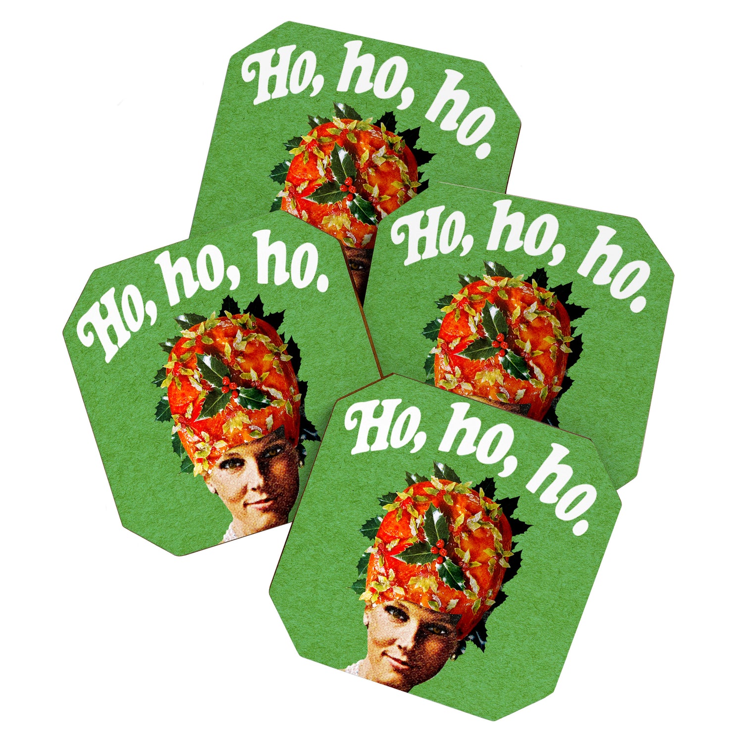 Holly Jolly Ham Head Coaster Gallery Image 1