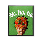Holly Jolly Ham Head Framed Canvas Print Gallery Image 8