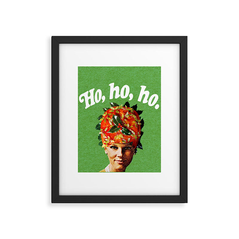 Holly Jolly Ham Head Framed Art Print Gallery Image 6