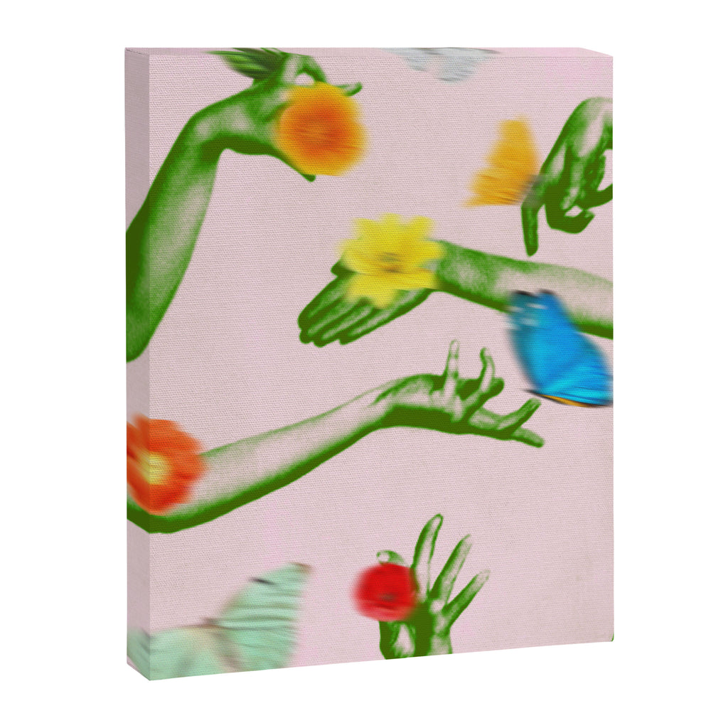 Jewels in Pink and Green Canvas Print Gallery Image 6