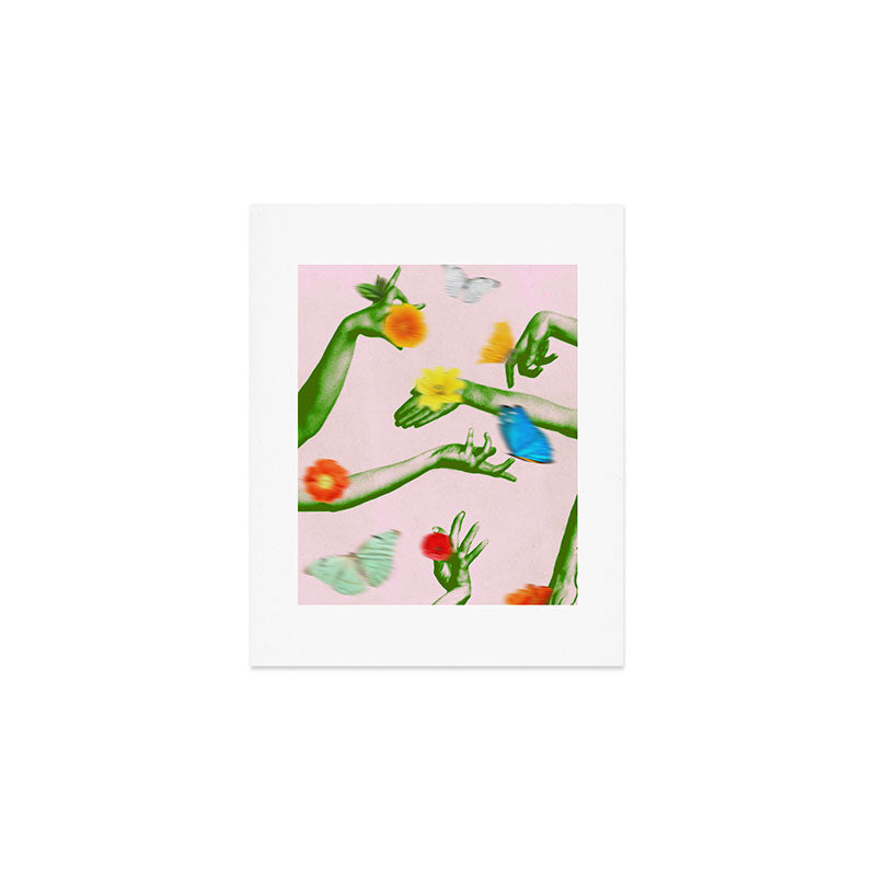 Jewels in Pink and Green Art Print Gallery Image 1