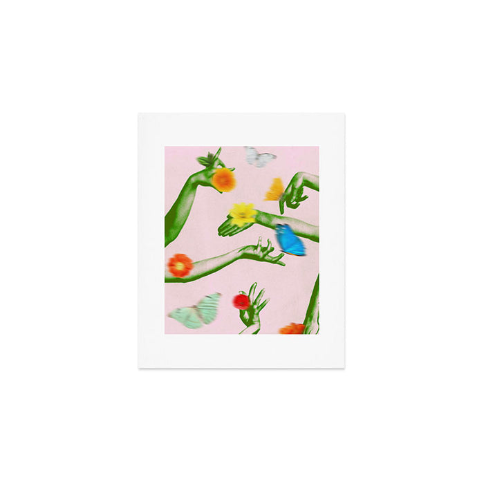 Jewels in Pink and Green Art Print Gallery Image 1