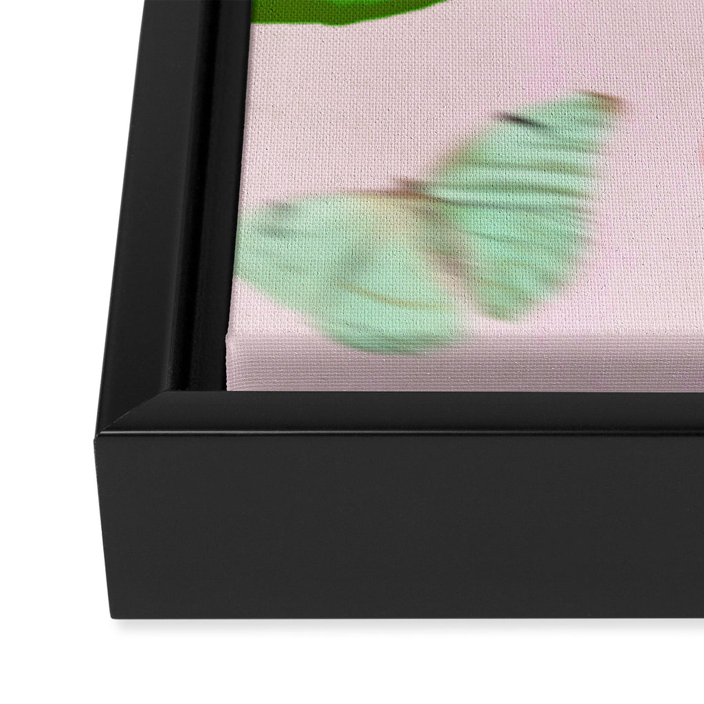 Jewels in Pink and Green Framed Canvas Print Gallery Image 3