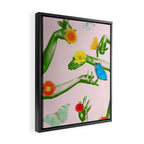 Jewels in Pink and Green Framed Canvas Print Gallery Image 2