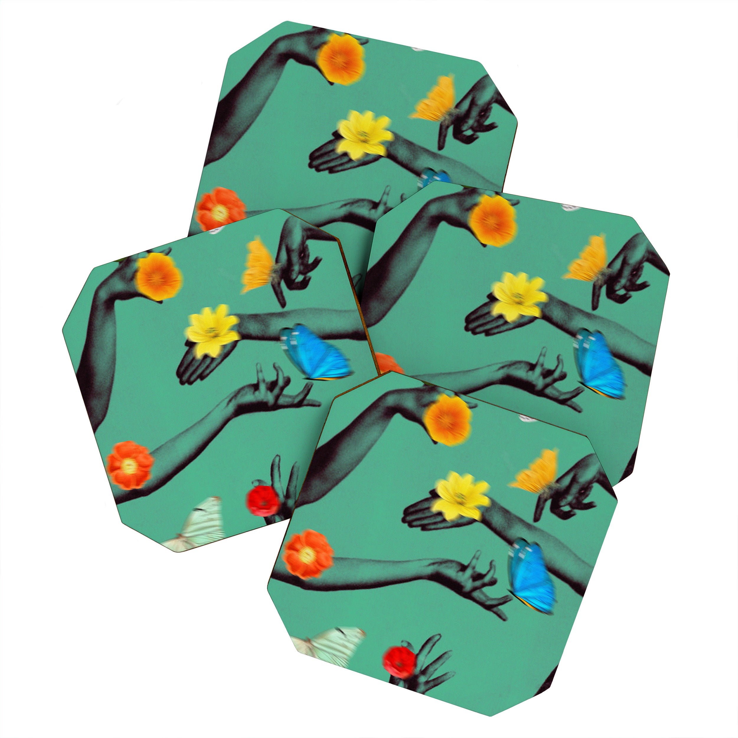 Jewels in Teal Coaster Gallery Image 1