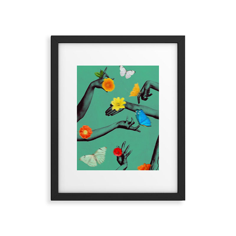 Jewels in Teal Framed Art Print Gallery Image 4