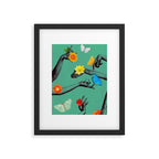 Jewels in Teal Framed Art Print Gallery Image 5