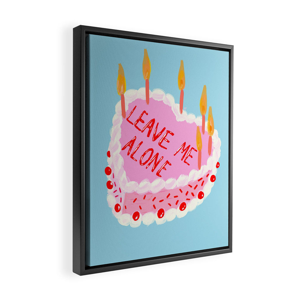 Leave Me Alone Framed Canvas Print Gallery Image 2