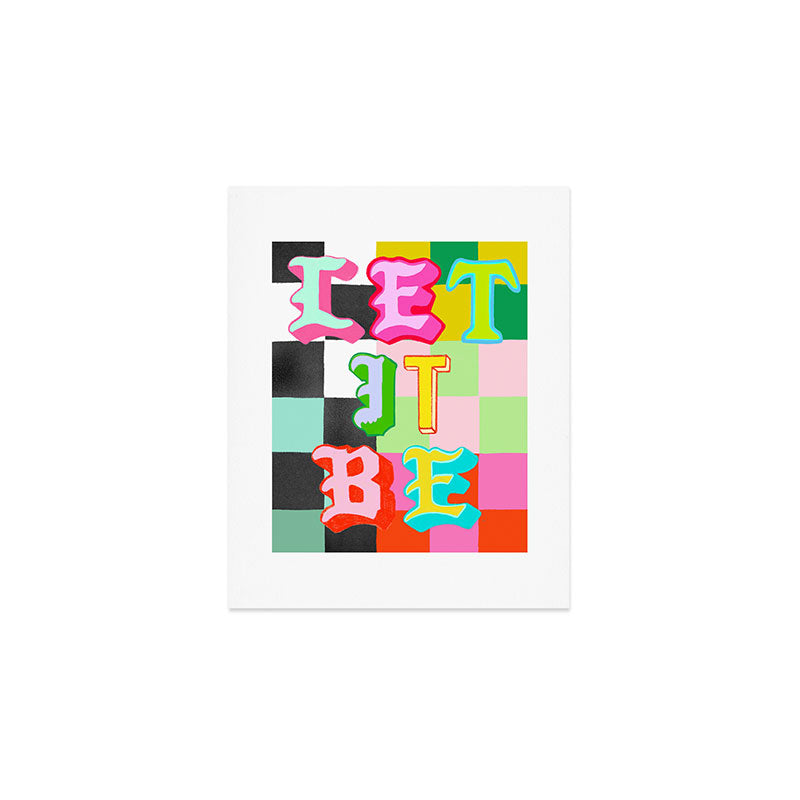 Let it Be Checker Art Print Gallery Image 1