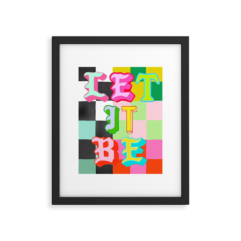 Let it Be Checker Framed Art Print Gallery Image 5