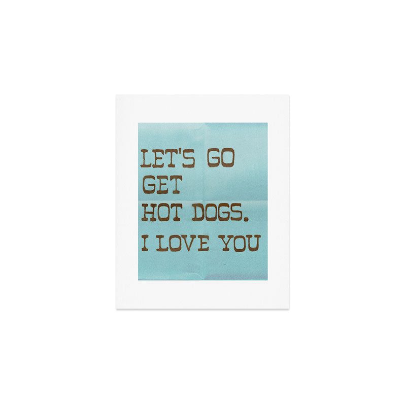 Love & Hot Dogs Art Print Gallery Image 1