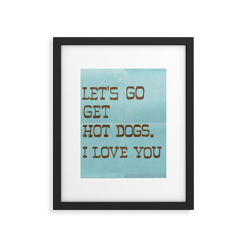 Love & Hot Dogs Framed Art Print Gallery Image 5