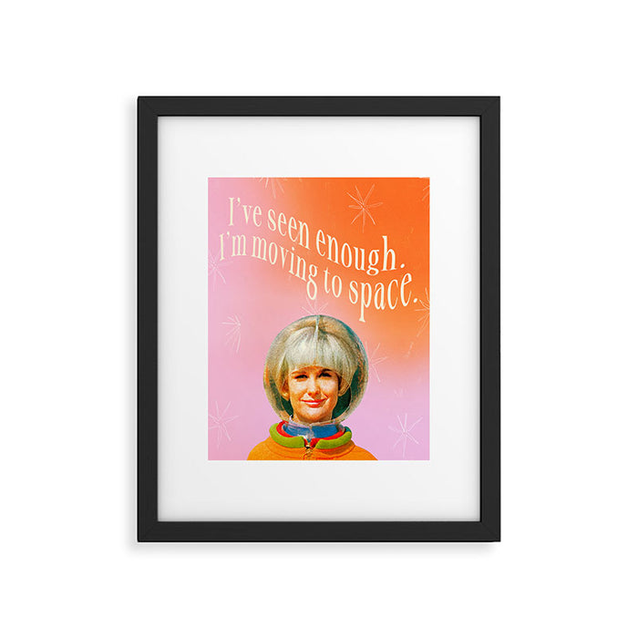 Moving to Space Framed Art Print Gallery Image 1