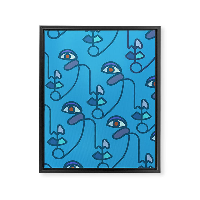 Multi Faced Sea Glass Framed Canvas Print Gallery Image 1