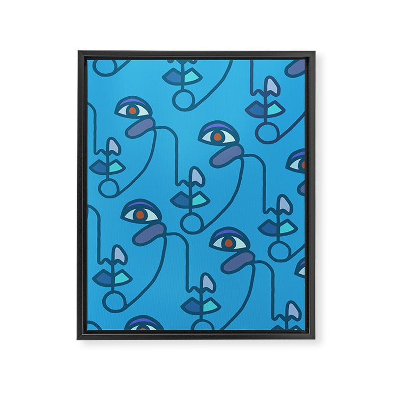 Multi Faced Sea Glass Framed Canvas Print Gallery Image 6