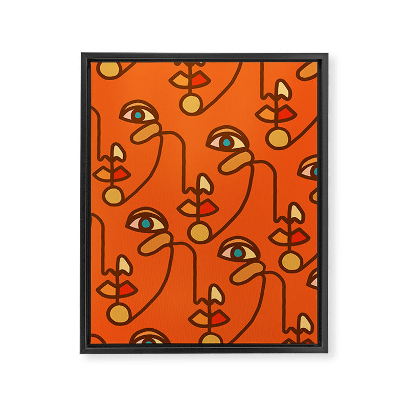Multi Faced Sienna Framed Canvas Print Gallery Image 6